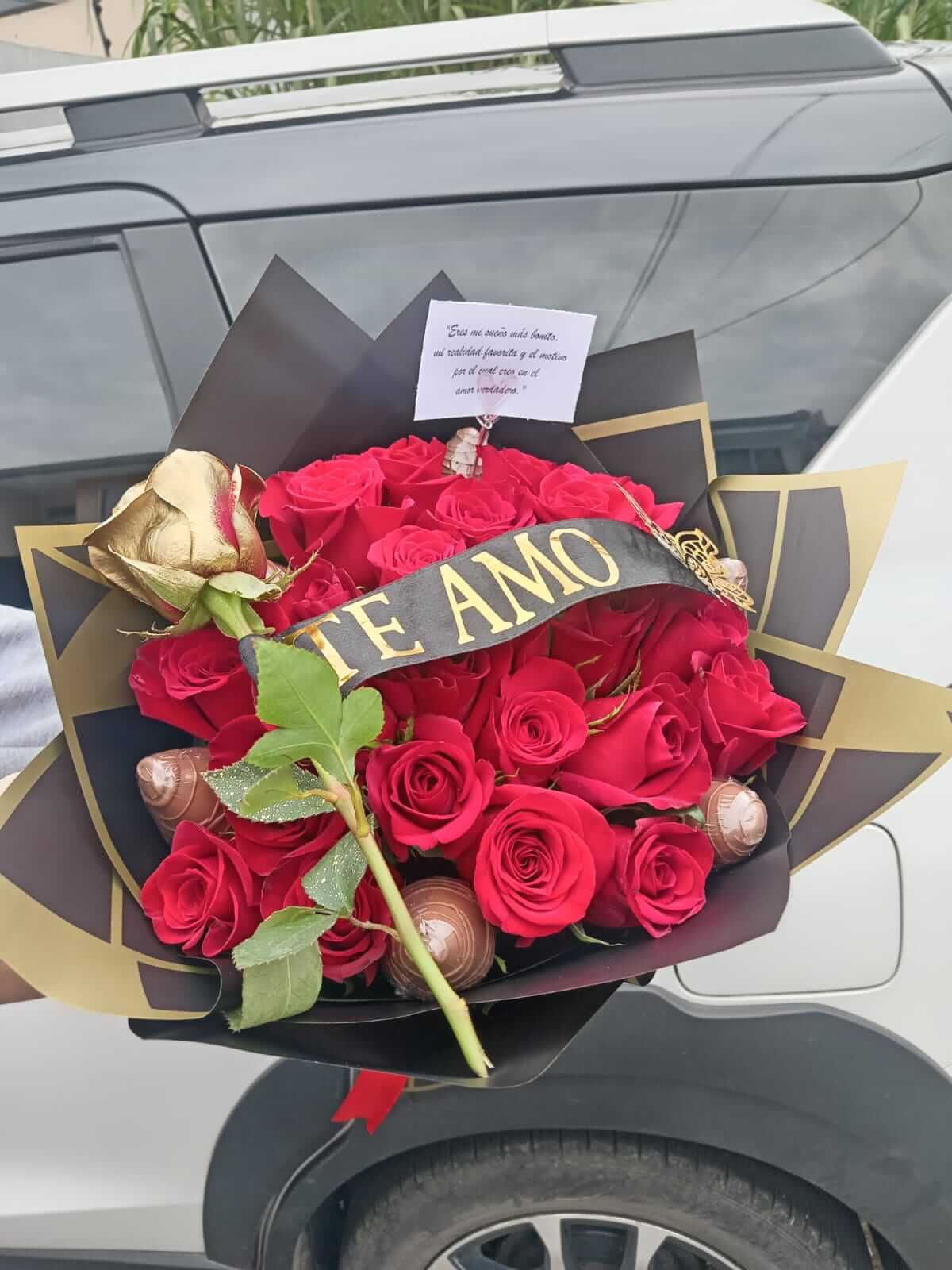 Bouquet mensaje personalizado